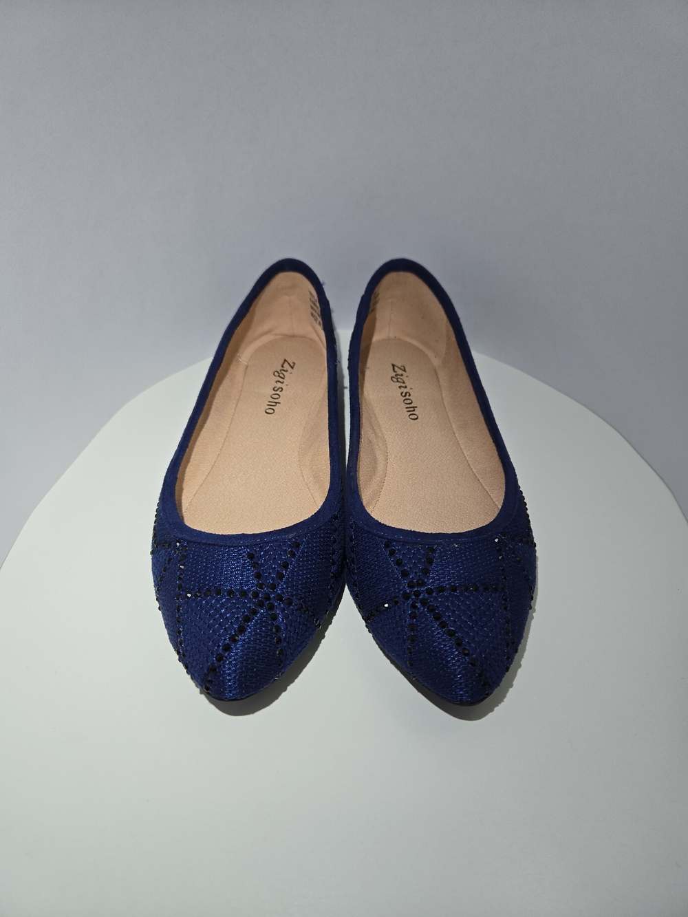 Zigi Soho Women's Navy Pointed Ballet Flats